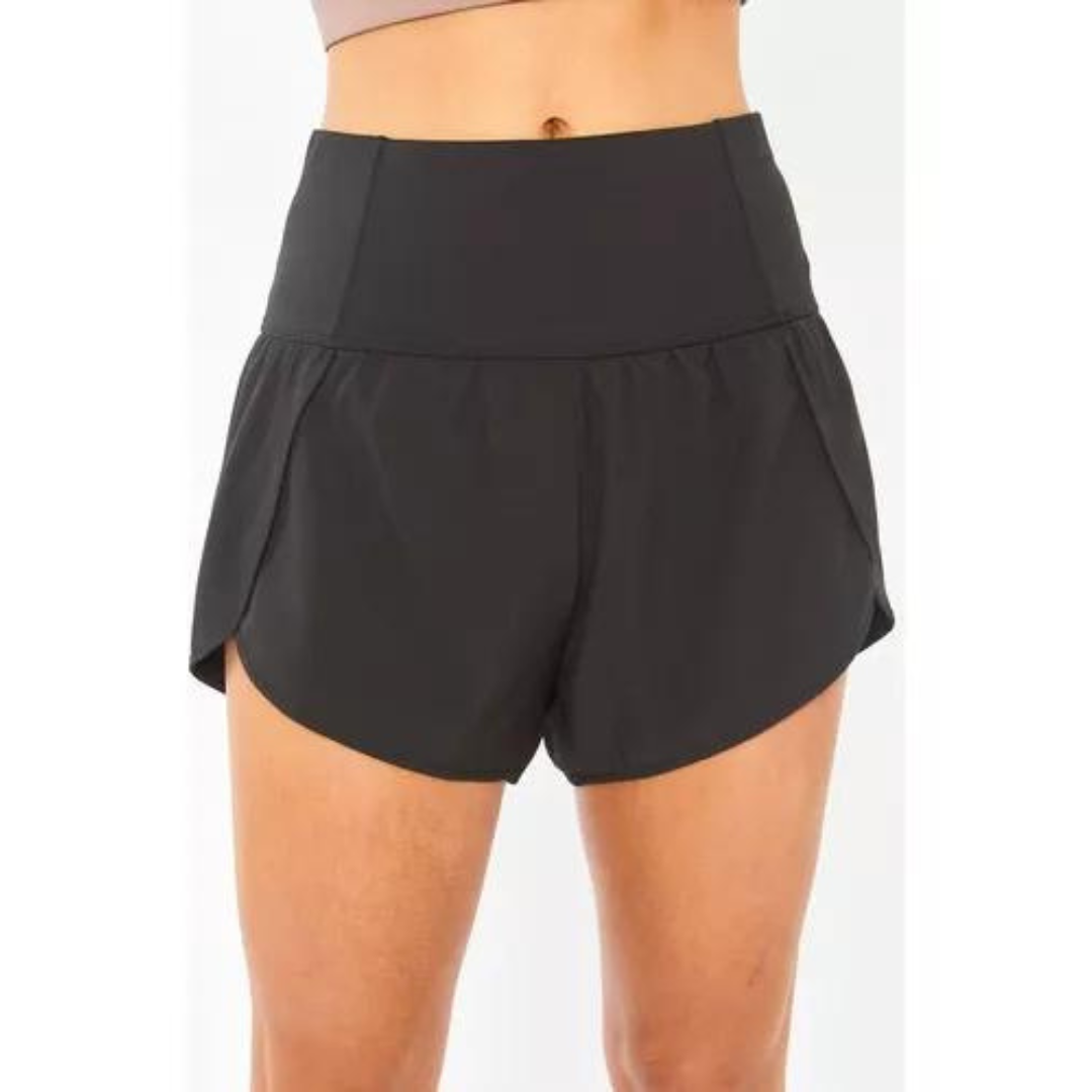 Short Transpirable Deportivo Mujer Gym Yoga Negro