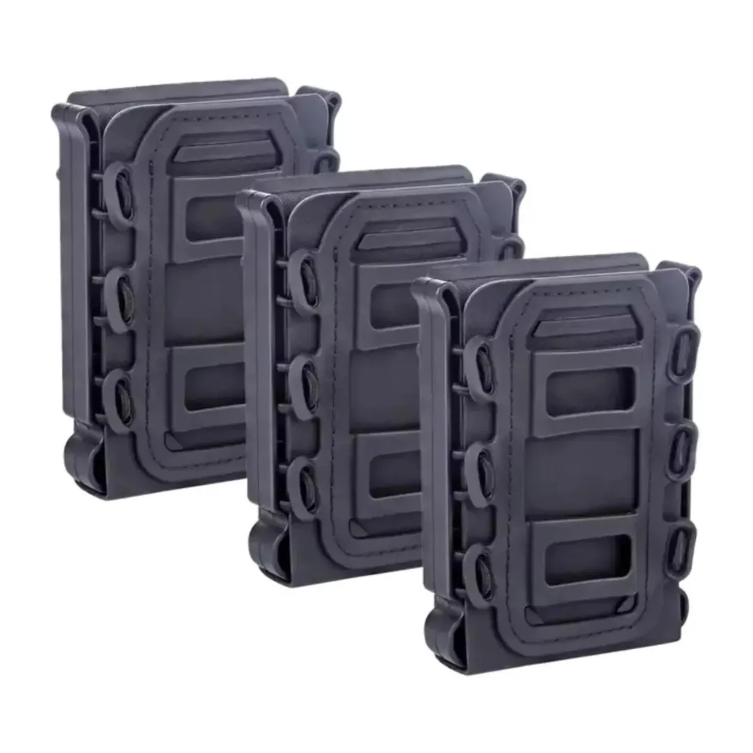 Kit 3 Porta Cargador Táctico Molle Ar15 M4 5,56/7,62 Mag